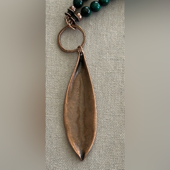 28 inch Copper Leaf pendant Necklace NWOT - Picture 4 of 10